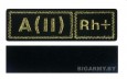 Шеврон A(II) Rh+ вышитый на липучке