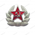Кокарда СССР металлическая серебро