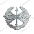 Эмблема войска Связи серебро металлическая с венком
