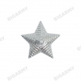 Звезда 13мм метал. серебряная рифленая