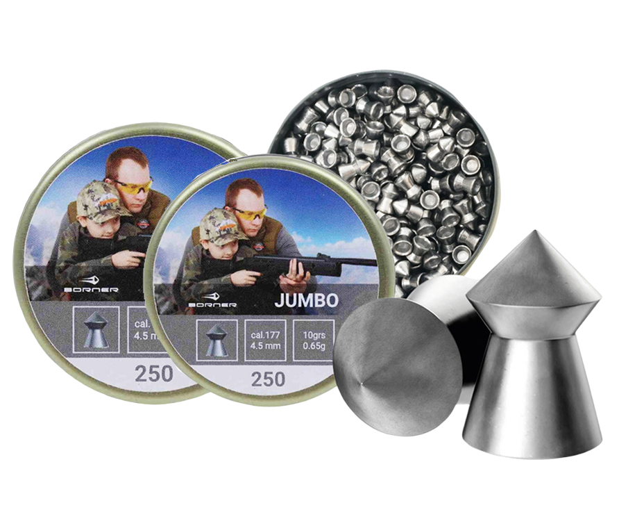Пули Borner "Jumbo", 4,5 мм (250 шт.) Пули Borner "Jumbo", 4,5 мм (250 шт.)