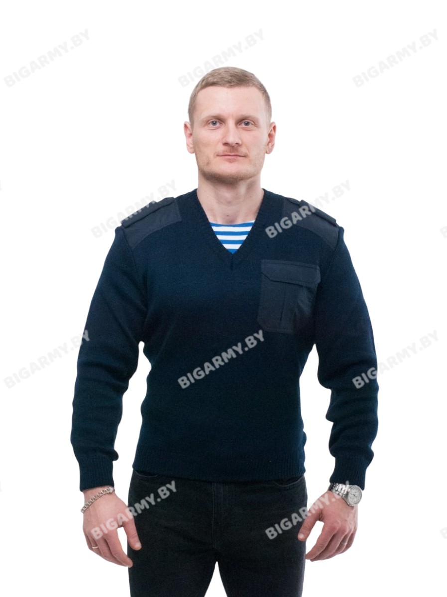 Свитер уставной РБ синий мыс ворот Свитер уставной РБ синий мыс ворот