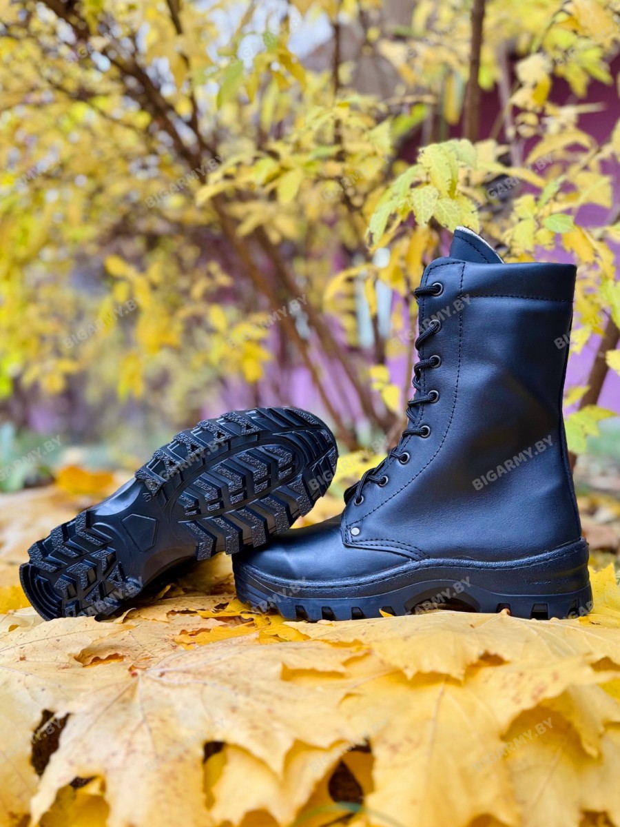 2030 Берцы демисезонные подкладка кожа черные 2030 Берцы демисезонные подкладка кожа черные
