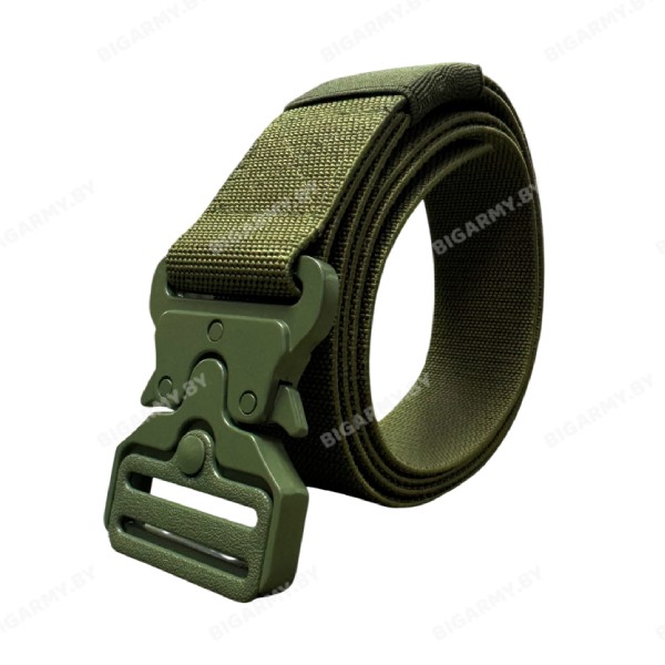 Ремень с металлической пряжкой Кобра оливковый Ремень с металлической пряжкой Кобра оливковый