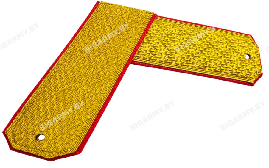 Погоны парадные золотые красный кант (пластик) Погоны парадные золотые красный кант (пластик)