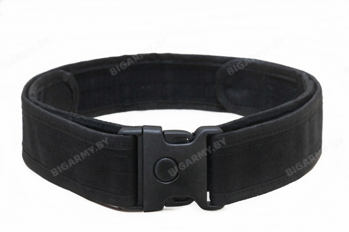Ремень L (125 см) черный тактический Т4 двухсекционный BigArmy Ремень L (125 см) черный тактический Т4 двухсекционный BigArmy