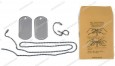 Цепочка для жетонов с 2 жетонами НАТО США в инд. упаковке (стальн. матовые)