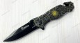 Нож BOKER черно-золотой матовый B075 со стропорезом