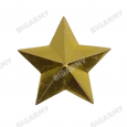Звезда 20мм метал. золотая гладкая