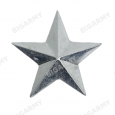 Звезда 20мм метал. серебряная гладкая