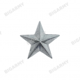 Звезда 13мм метал. серебряная гладкая
