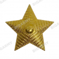 Звезда 20мм метал. золотая рифленая