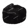 Шапка иск. мех черный, черное сукно
