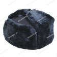 Шапка иск. мех синий, синее сукно