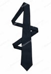 Галстук-самовяз черный РБ